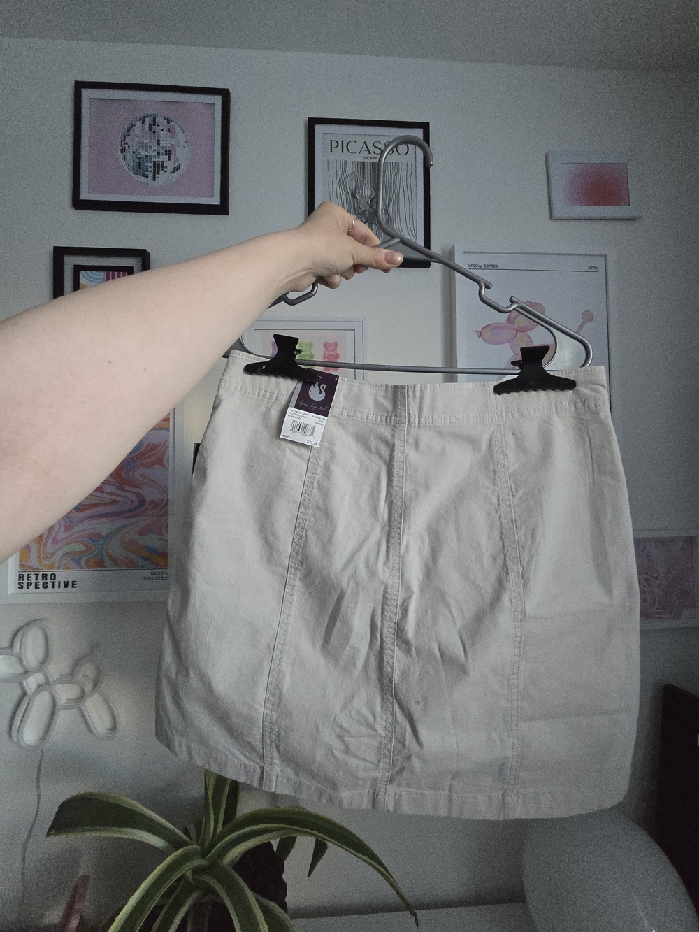 Gloria Vanderbilt Women's Cargo Skort - Beige Brand New - Picture 9 of 11